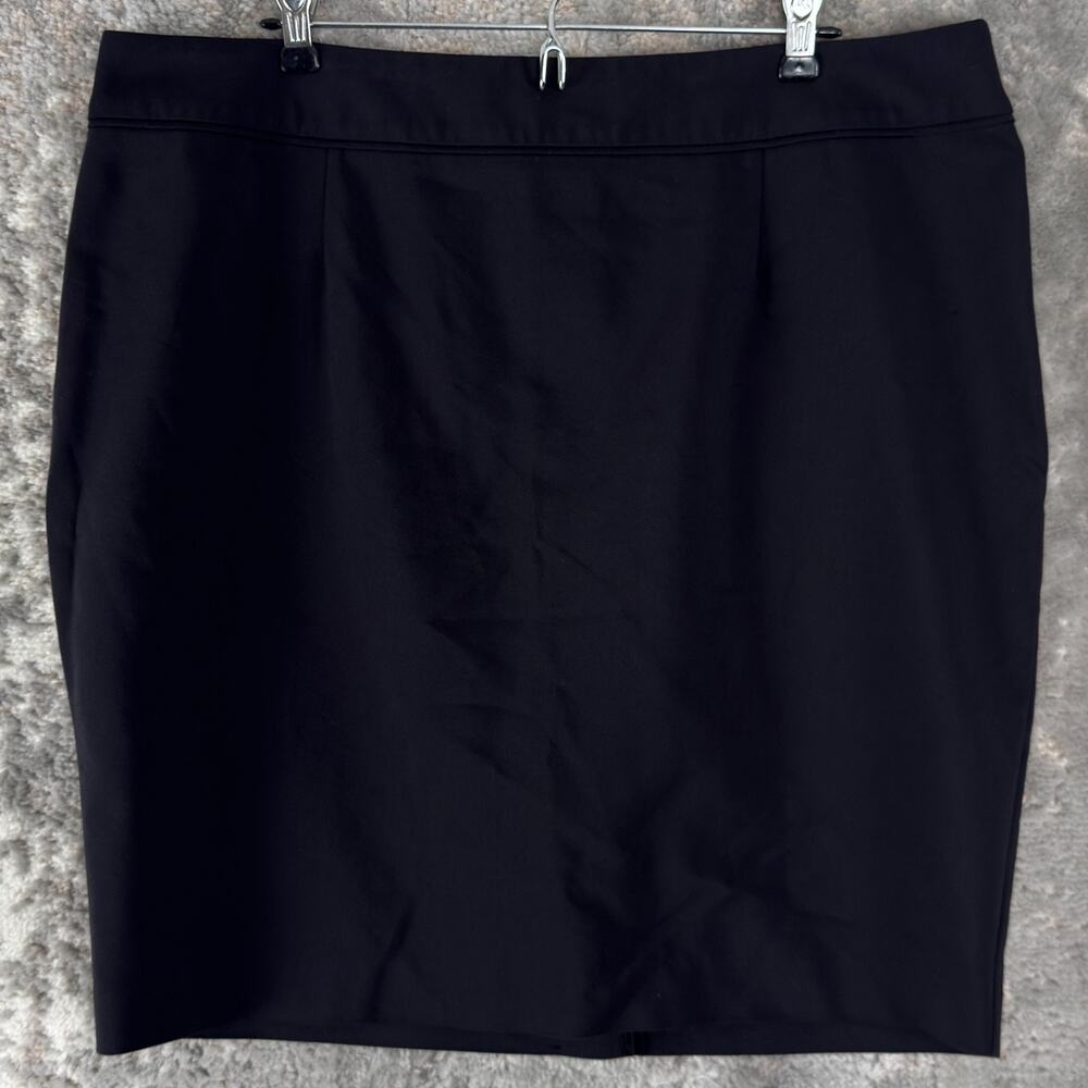 Apt 9 Plus Size 18 Torie Minimalist Career Pencil Knee Length Skirt Black Zip